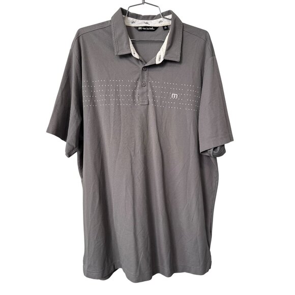 Travis Mathew Polo Shirt Size XL Collared Short Sleeve Gray Golf Sporty Active - Picture 1 of 7